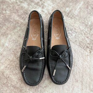 Tod’s Black Leather Driving Loafers Women EU 35.5 US 5.5–6 Made in Italy